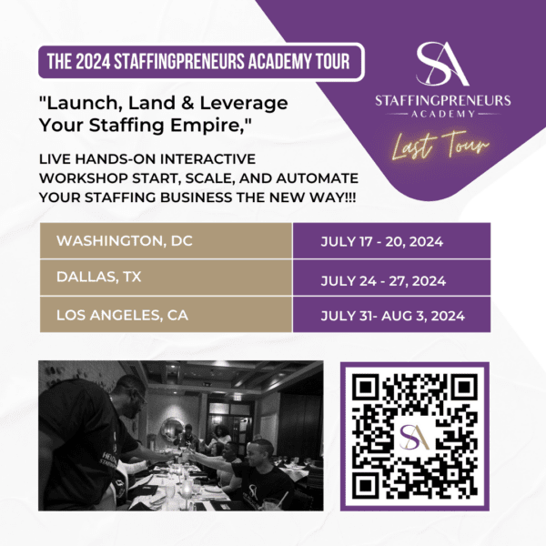 2024 Staffingpreneur Mastery Workshop: Launch, Land & Leverage