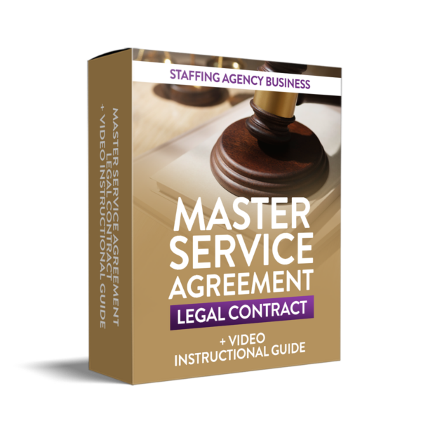 Staffing Agency Contract Template - Master Service Agreement Template (Single Edible Document)