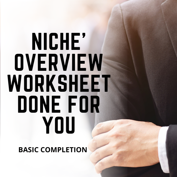 Niche Overview Worksheet Basic Completion